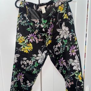 Floral printed trousers